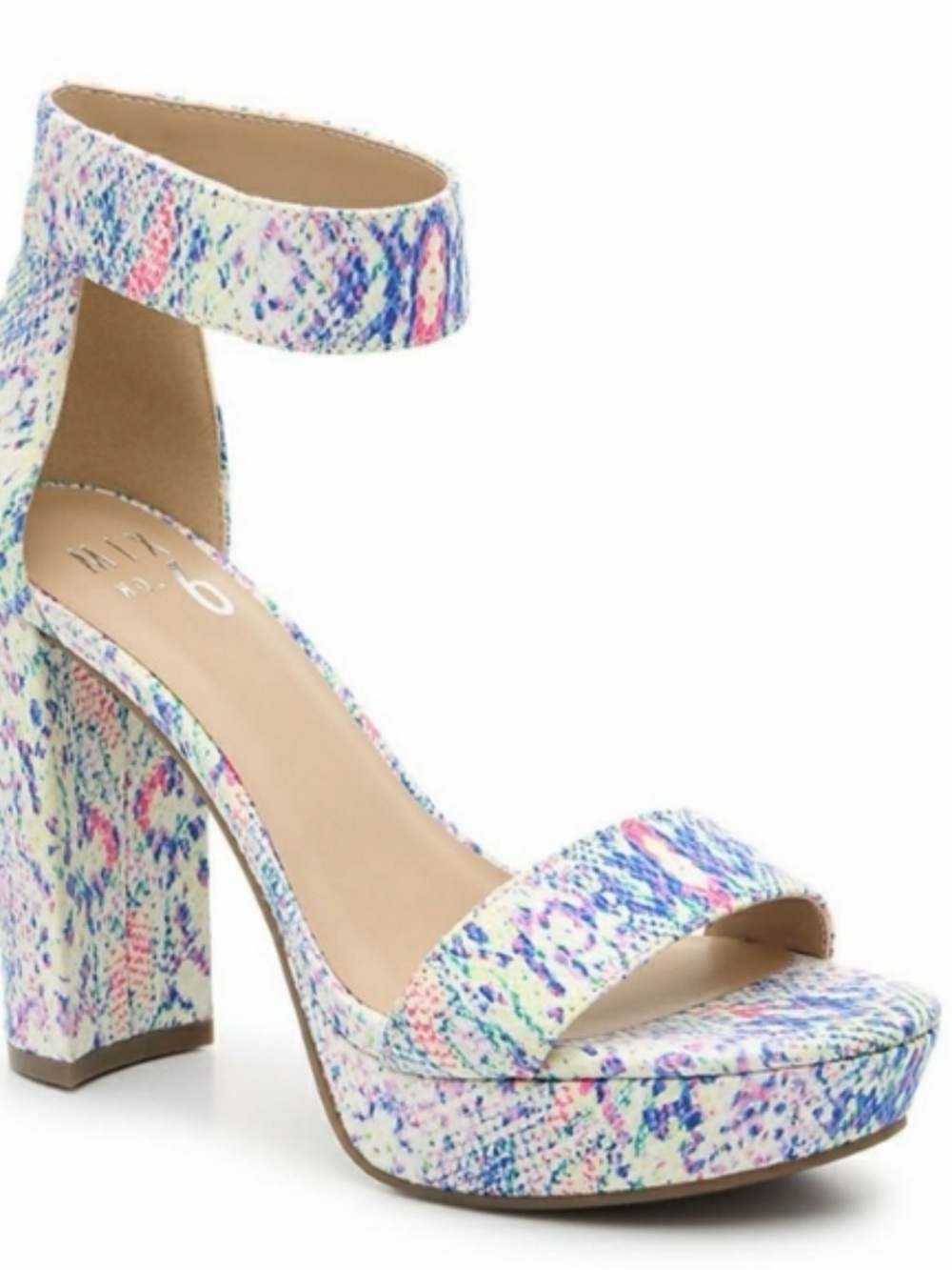 Mix No. 6 Multicolor Platform Ankle-Strap Sandal